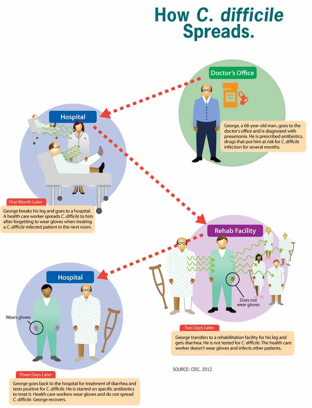 How C. difficile spreads